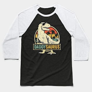 Daddy Saurus T Rex Dinosaur Men Daddysaurus Family Matching Baseball T-Shirt